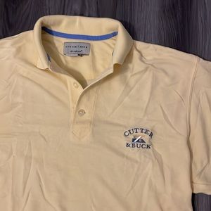 Cutter and Buck Yellow Polo Golf Tee Extra Small